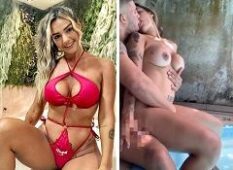 Samara Andrade, uma gostosa morena sendo fodida na piscina