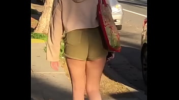 Candid ass in short