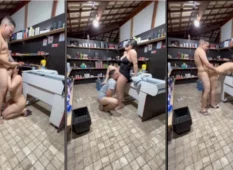 Anninha sacana, baixinha mas com uma bunda gulosa, transando no supermercado