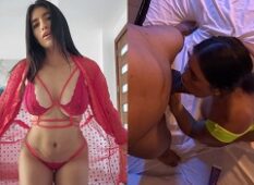 Anabella Galeano mamando e levando na xoxotinha de quatro