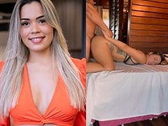 Bia Sanches dando de quatro para o seu parceiro em um vídeo de sexo amador bem caliente