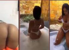 Lily Silva nua é uma morena sensual com um belo bundão grande e empinado