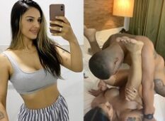 Samara Andrade, a loirinha, fudendo gostoso de pernas abertas e de quatro em um vídeo caseiro