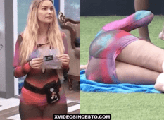 Yasmin Brunet, participante do Big Brother Brasil, mostrando seu corpão de calcinha