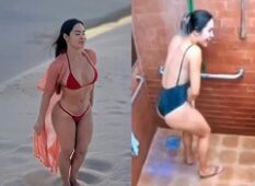 Isabelle Nogueira, finalista do BBB24, é flagrada mostrando bucetinha durante o banho